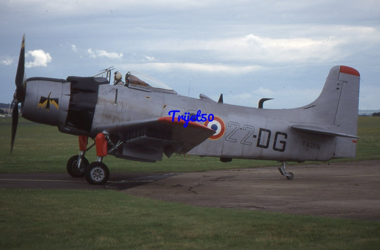 35mm Military Aircraft Slide Douglas Skyraider F-AZFN Duxford 2006