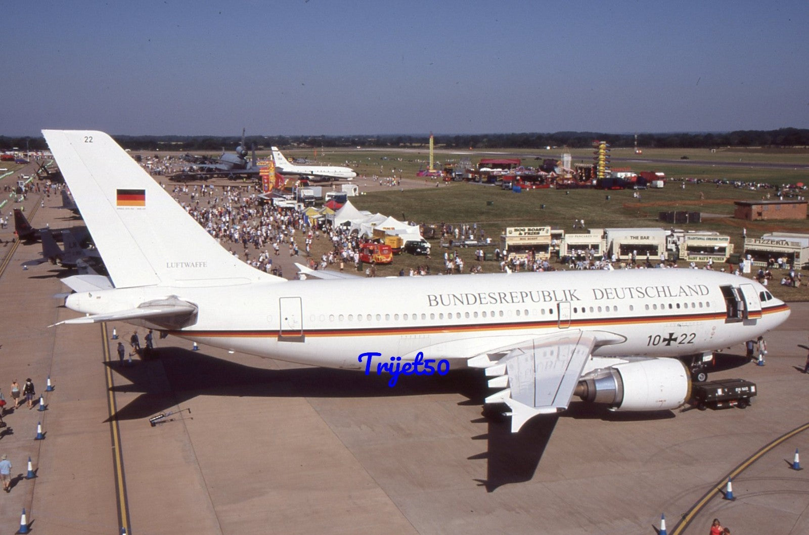 35mm Civil Aircraft Slide Airbus A310 10+22 German Air Force RIAT Fairford 2005