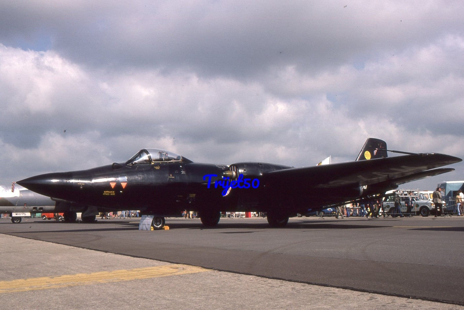 35mm Military Aircraft Slide Canberra WV787 IAT Greenham Common 1981