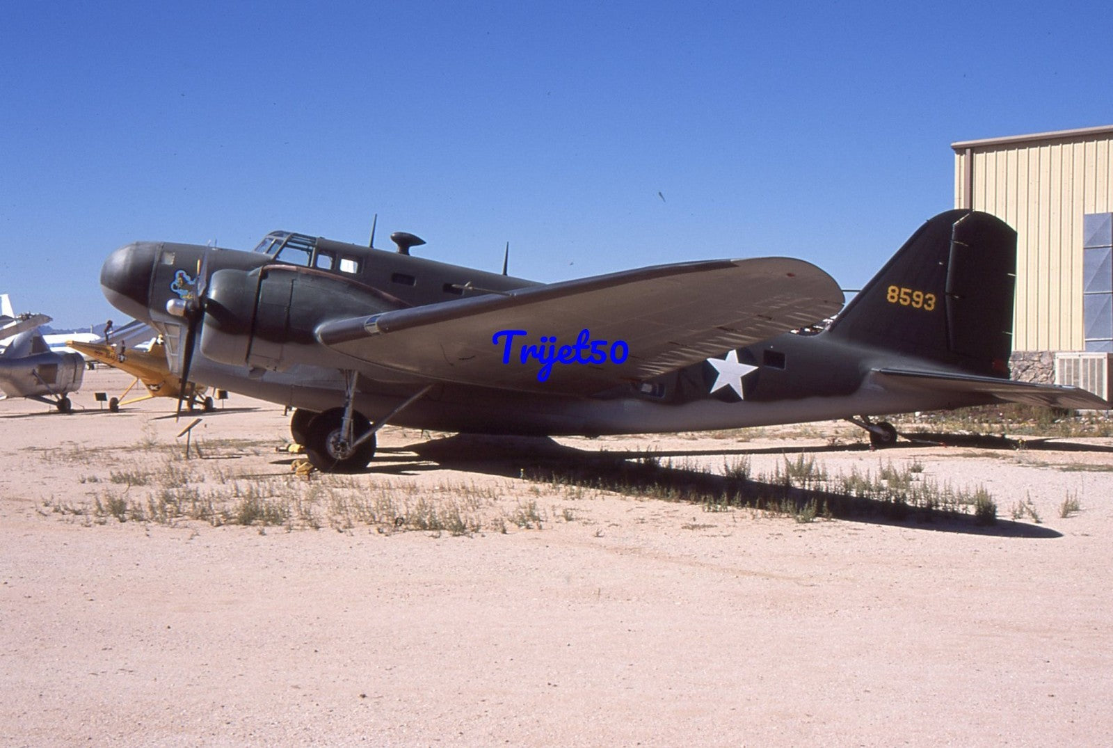 35mm Military Aircraft Slide B-18 Bolo 8593 at Pima 2005