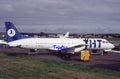 35mm Civil Aircraft Slide BAe ATP G-BUKJ THT Farnborough 1992