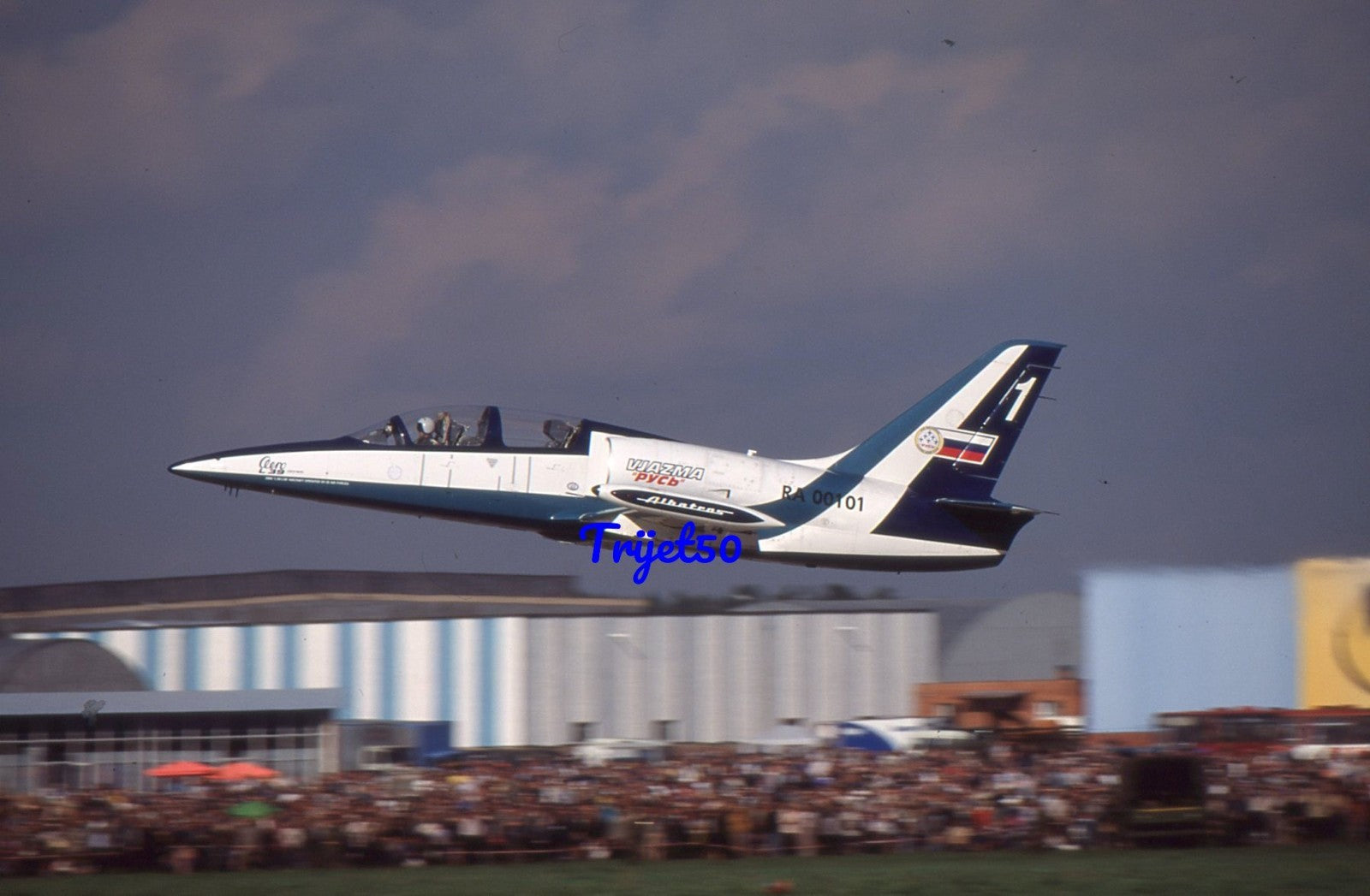 35mm Military Aircraft Slide L-39 Albatros RA-00101 Team Rus Moscow 1999