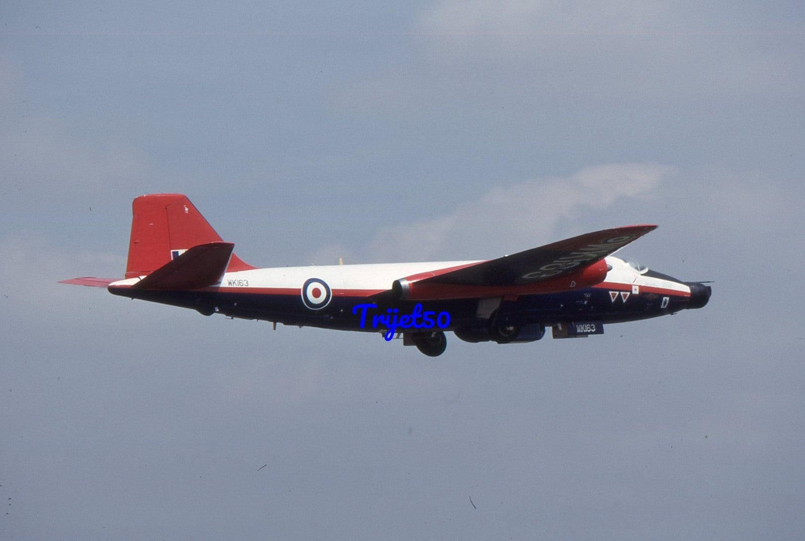 35mm Military Aircraft Slide Canberra WK163 IAT Fairford 1991