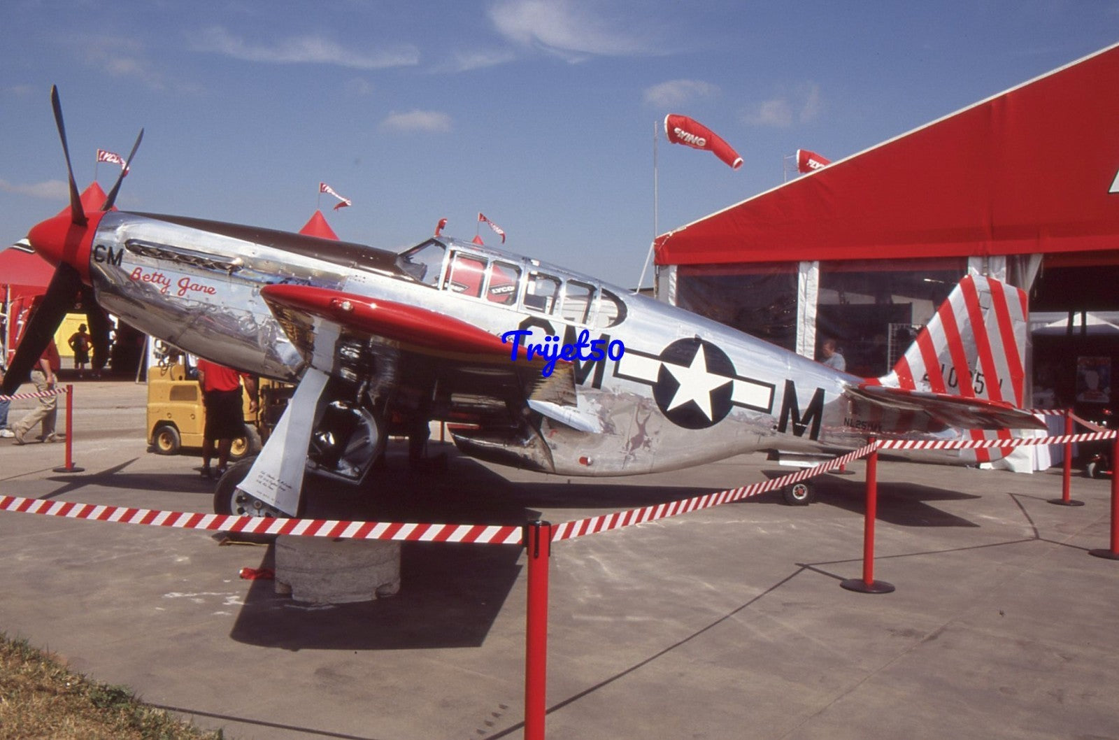 35mm Military Aircraft Slide P-51 Mustang N251MX at Oshkosh 2006