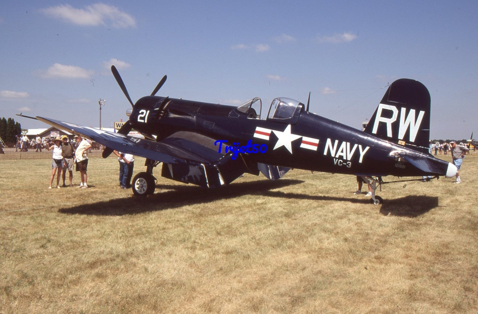 35mm Military Aircraft Slide F4U Corsair N43RW 121881 at Oshkosh 2006