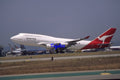 35mm Civil Aircraft Slide Boeing 747 VH-OJR Qantas LAX