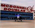 10X8 Colour Photo F/A-18 Hornet outside McDonnell Douglas Building