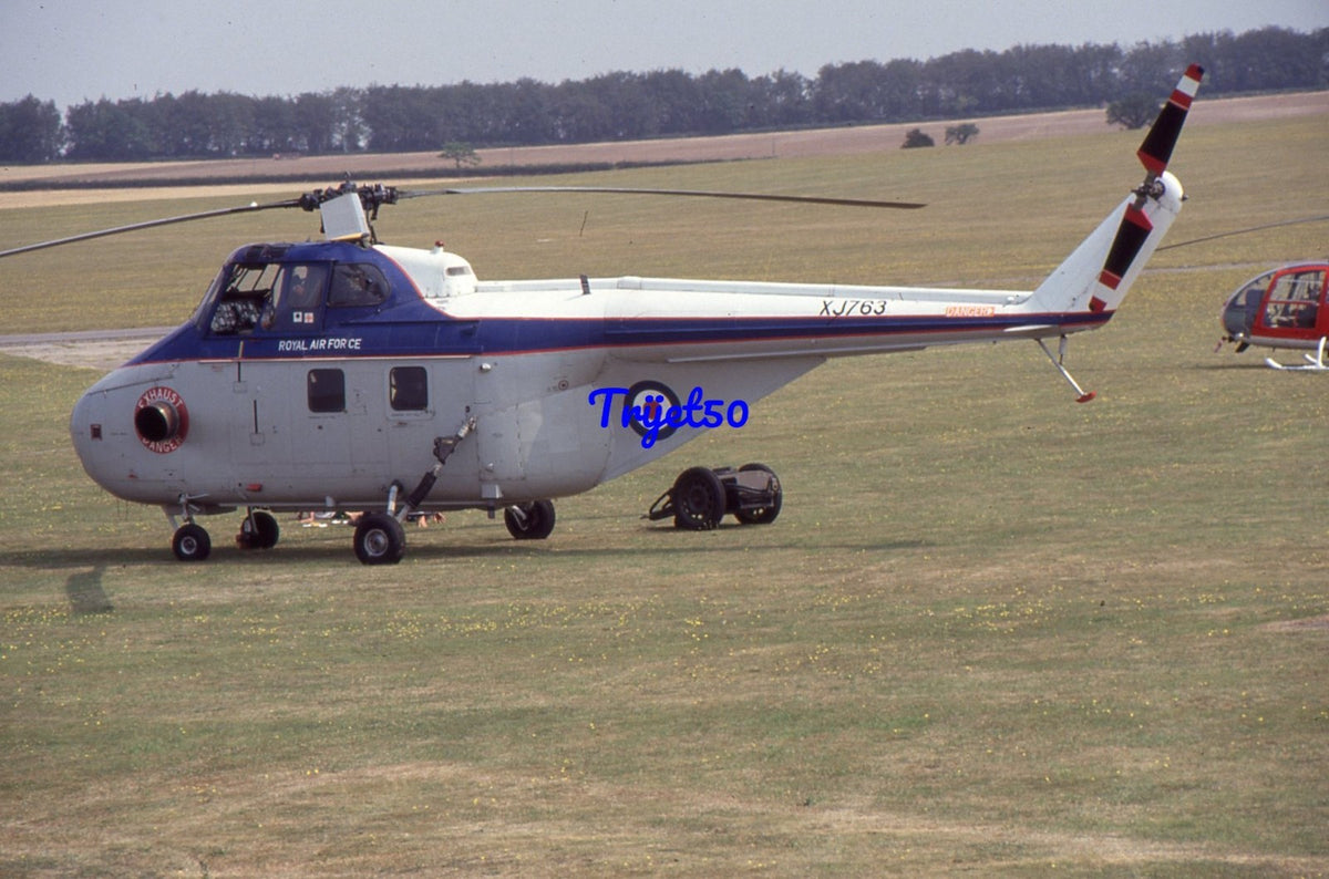 35mm Military Aircraft Slide Westland Whirlwind XJ763 G-BKHA Middle Wallop 1990