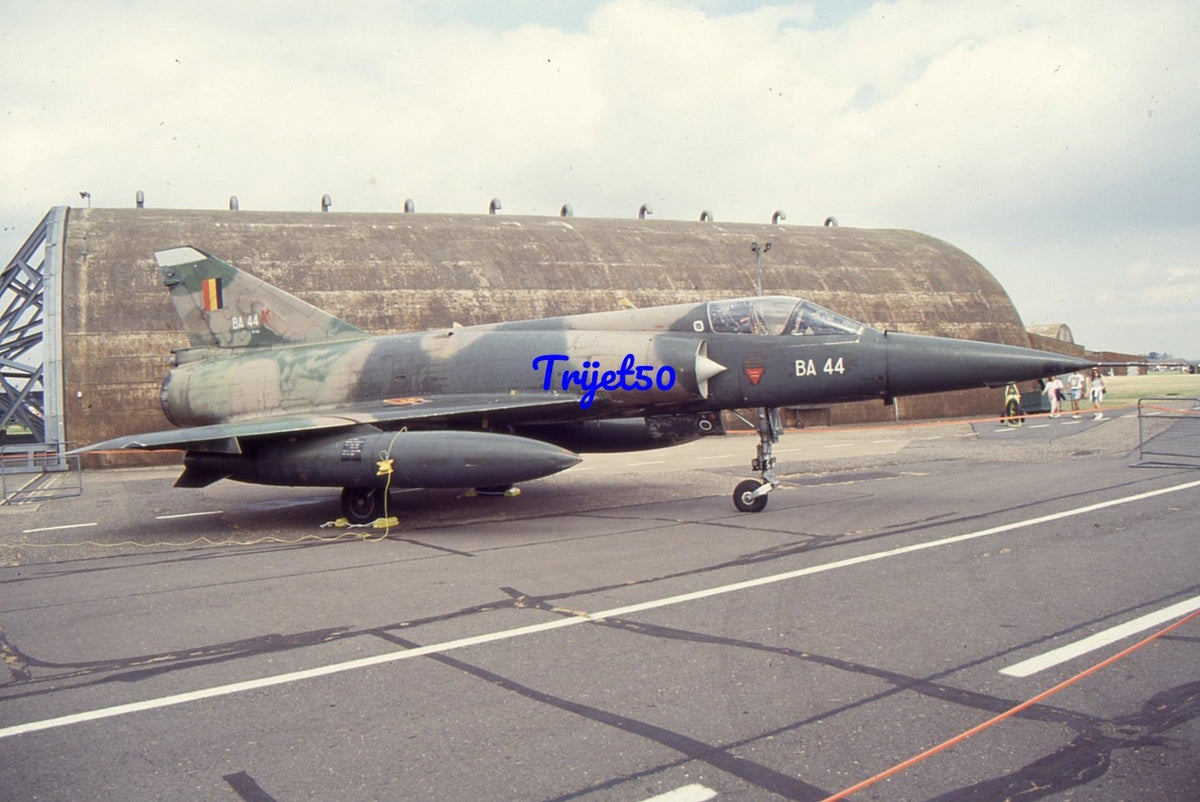 35mm Military Aircraft Slide Mirage V BA-44 Belgian Air Force RAF Alconbury 1993