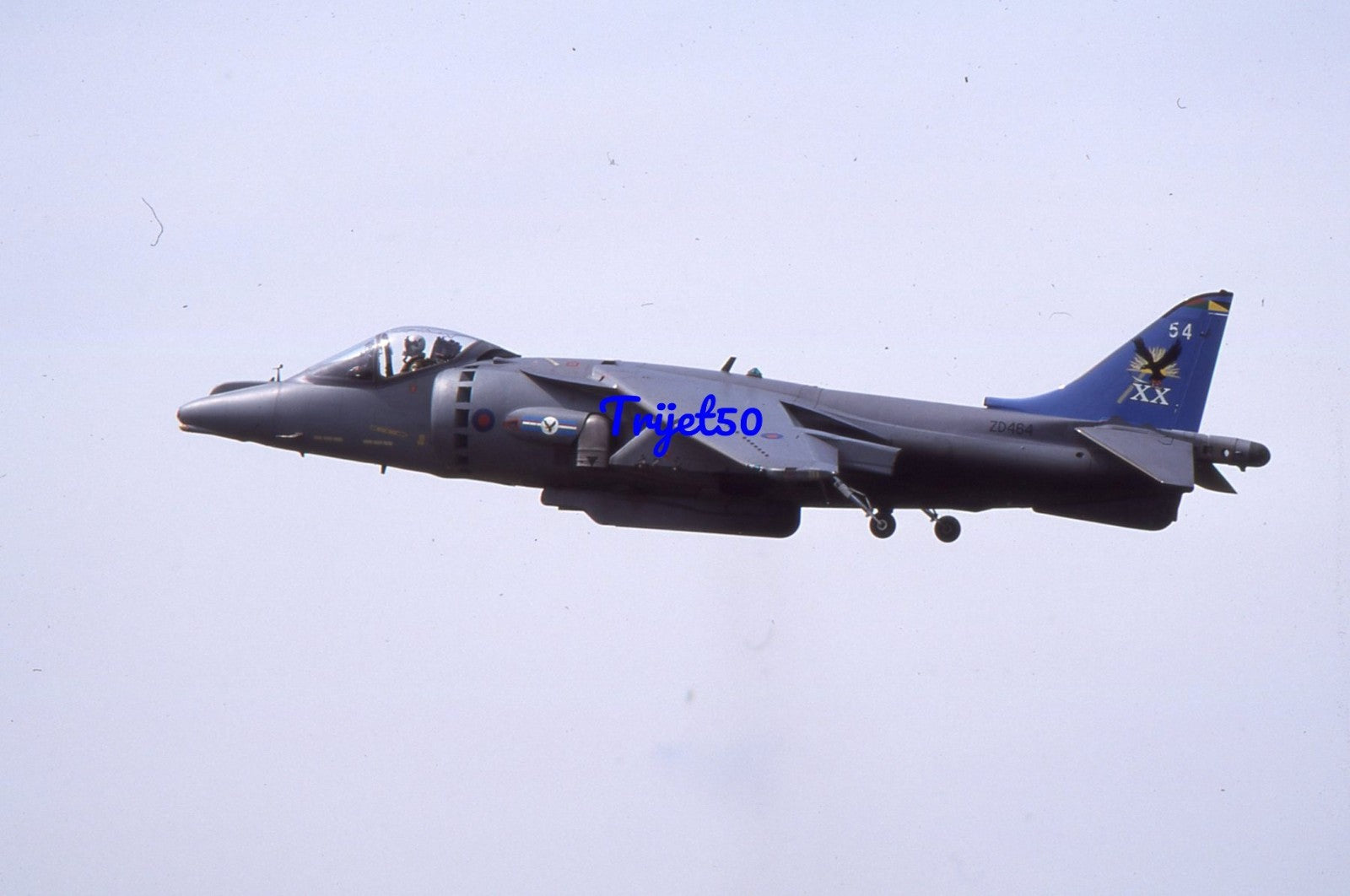 35mm Military Aircraft Slide Harrier ZD464 Biggin Hill 2002