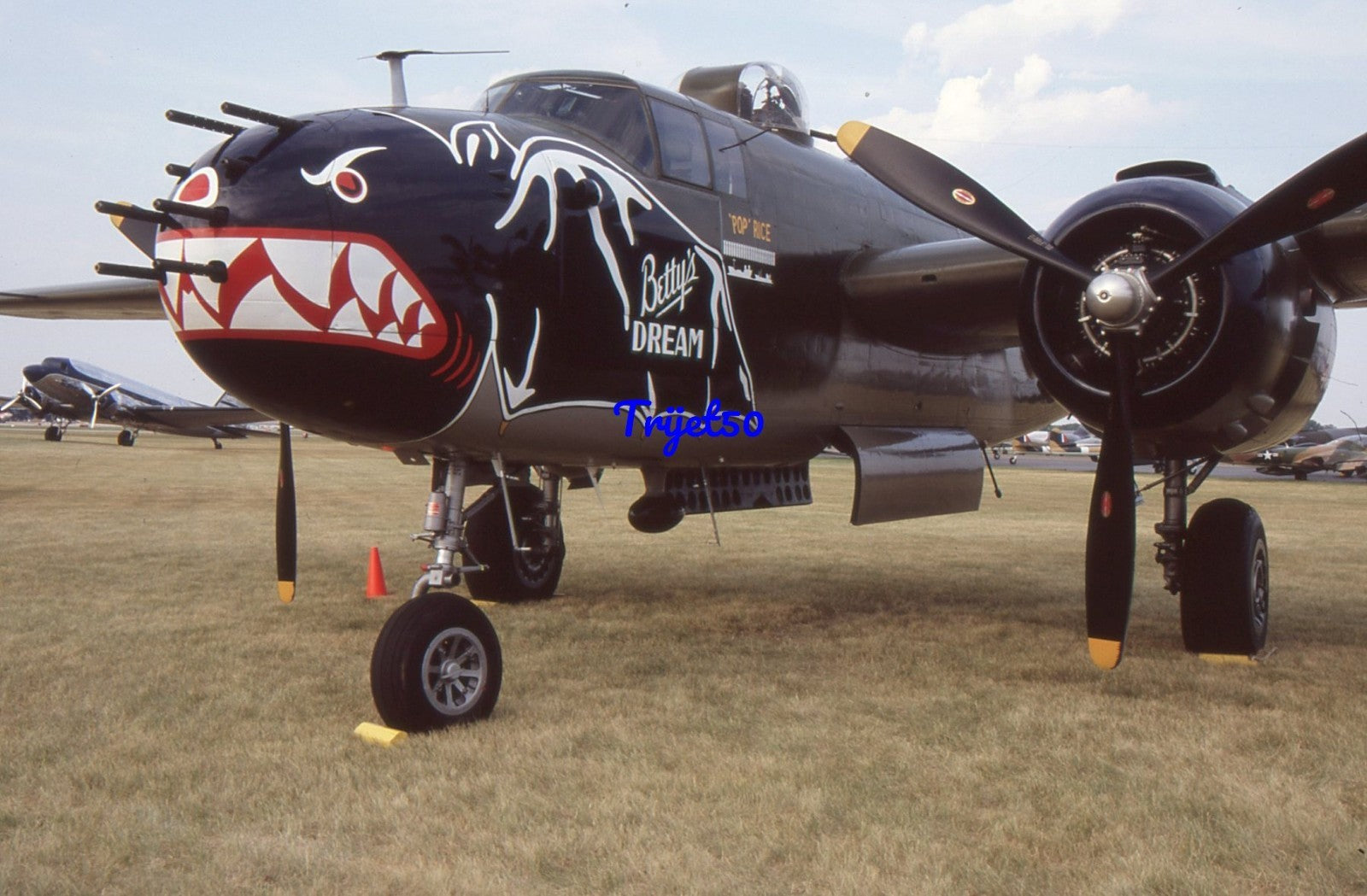35mm Military Aircraft Slide B-25 Mitchell N5672V Oshkosh 2006