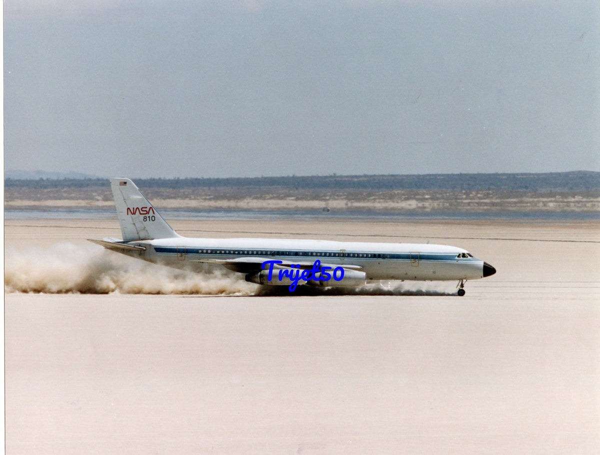 10x8 Colour Photo NASA CV990 Coronado testing Space Shuttle Tires on dry lakebed